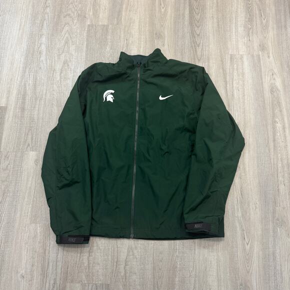 Nike Storm Fit Michigan State Spartans Jacket Men's Large Green MSU Windbreaker - Picture 1 of 10